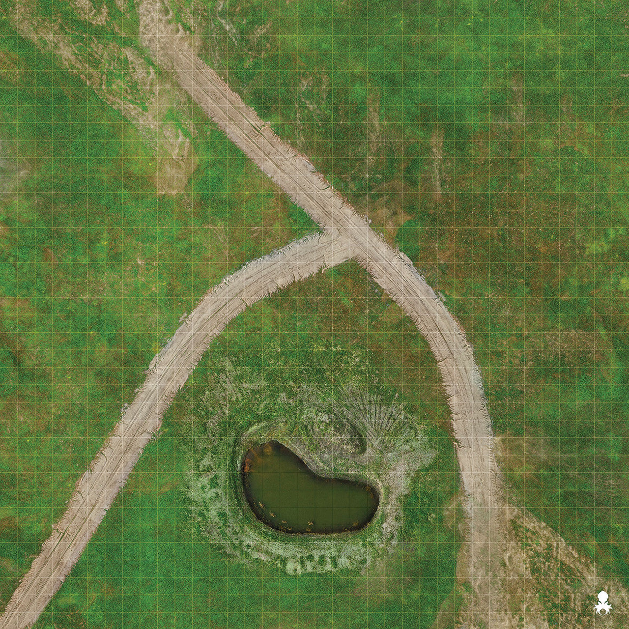 Kraken Dice RPG Encounter Map Quick Mat- Grassy Field 36"x36"